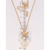 Кулон Xuping цвет 18K с кр-ми Swarovski на цепочке Сердечко Shimmer с бабочкой дл. 40-45см х 2мм фото №2 Кулон Xuping цвет 18K с кр-ми Swarovski на цепочке Сердечко Shimmer с бабочкой дл. 40-45см х 2мм фото №2