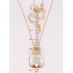 Кулон Xuping колір 18K з кр-ми Swarovski на ланцюжку Замочок з кристалом AВ дл. 39-44см х 1мм фото №2