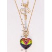 Кулон Xuping колір 18K з кр-ми Swarovski на ланцюжку Кристальне серце Vitrail Medium дл. 40-45см х 2мм фото №2