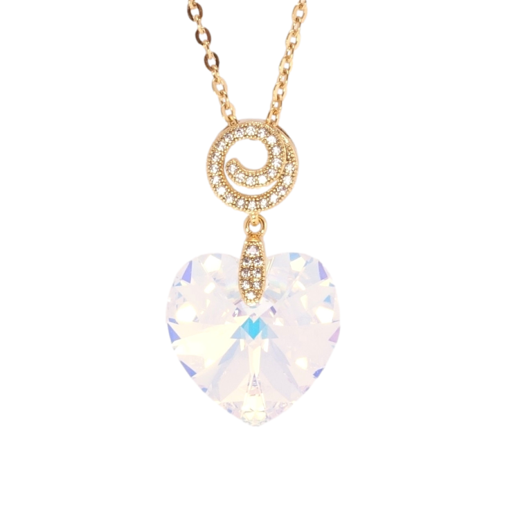 Кулон Xuping колір 18K з кр-ми Swarovski на ланцюжку Кристальне серце Shimmer дл. 40-45см х 2мм фото №7 Кулон Xuping колір 18K з кр-ми Swarovski на ланцюжку Кристальне серце Shimmer дл. 40-45см х 2мм фото №7