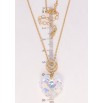 Кулон Xuping колір 18K з кр-ми Swarovski на ланцюжку Кристальне серце Shimmer дл. 40-45см х 2мм фото №2