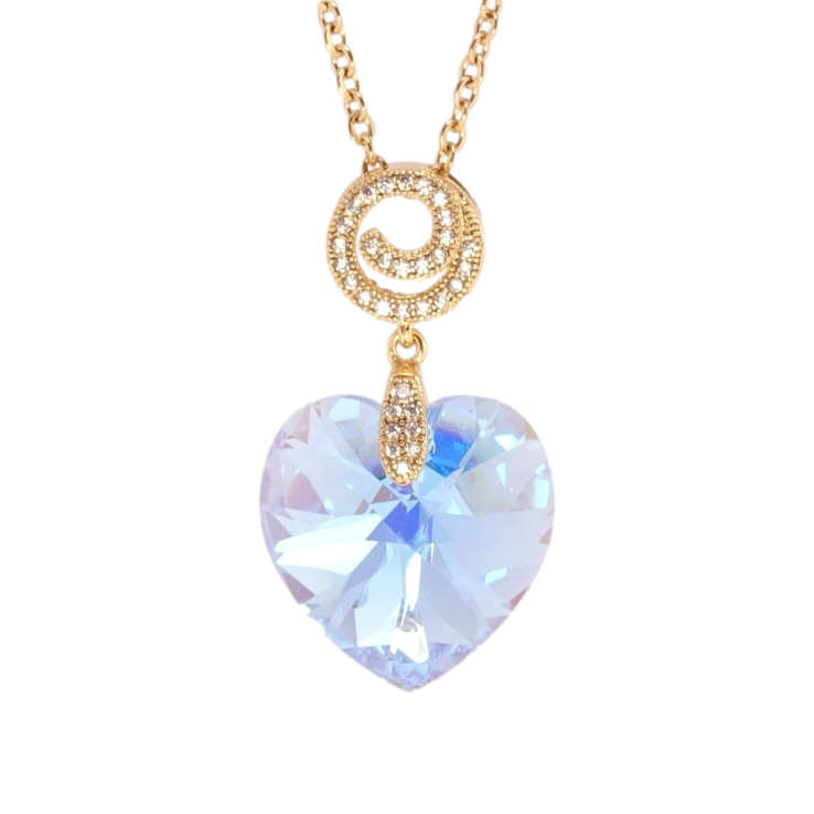 Кулон Xuping колір 18K з кр-ми Swarovski на ланцюжку Кристальне серце Ocean Delite дл. 40-45см х 2мм фото №10 Кулон Xuping колір 18K з кр-ми Swarovski на ланцюжку Кристальне серце Ocean Delite дл. 40-45см х 2мм фото №10
