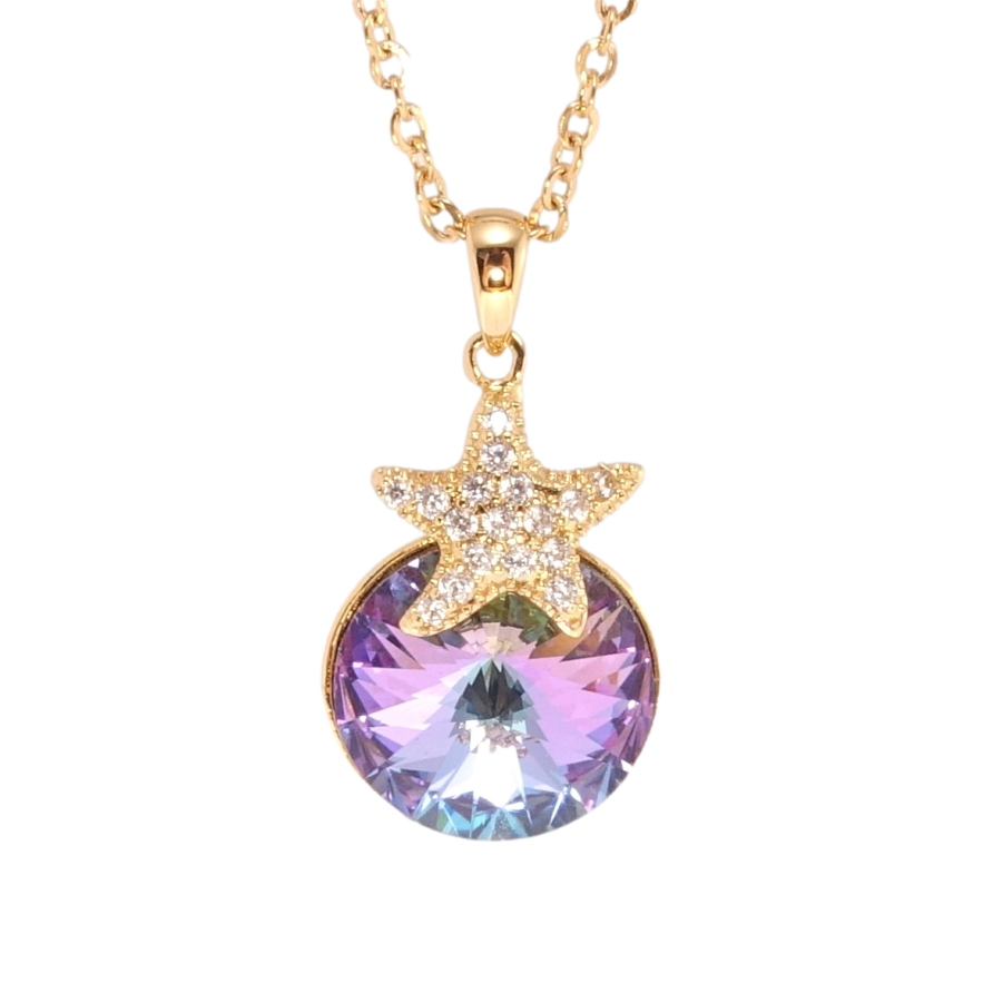 Кулон Xuping колір 18K з кр-ми Swarovski на ланцюжку Кристал Paradise Shine із зірочкою дл. 40-45см х фото №1 Кулон Xuping колір 18K з кр-ми Swarovski на ланцюжку Кристал Paradise Shine із зірочкою дл. 40-45см х фото №1