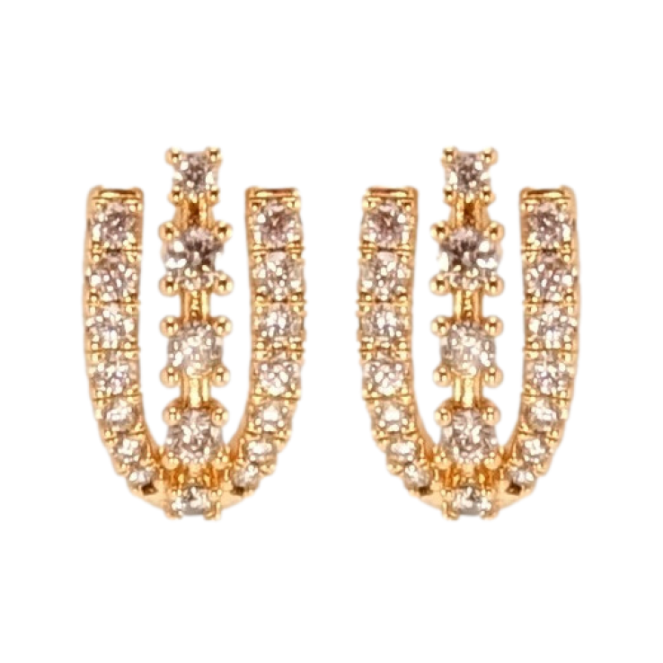 Сережки Xuping QQMM Позолота 18K пусети Декоративний орнамент з інкрустацією фото №16
