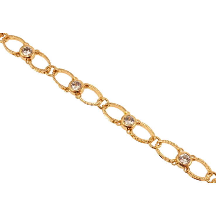 Браслет Xuping Позолота 18K Декоративное плетение с кристаллами длина с доп.цеп. 17-20,5см х 7мм фото №22 Браслет Xuping Позолота 18K Декоративное плетение с кристаллами длина с доп.цеп. 17-20,5см х 7мм фото №22