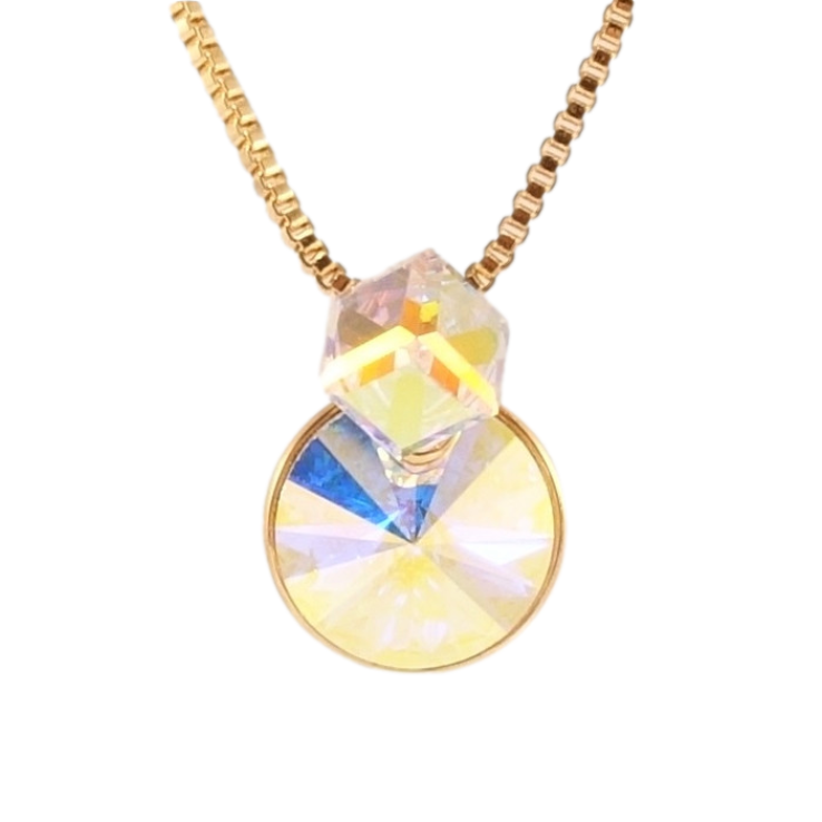 Кулон Xuping колір 18K з кр-ми Swarovski на ланцюжку Кристали АВ довжина 40-45см фото №19 Кулон Xuping колір 18K з кр-ми Swarovski на ланцюжку Кристали АВ довжина 40-45см фото №19
