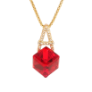 Кулон Xuping цвет 18K с кр-ми Swarovski на цепочке "Буква А с кристальным кубом Siam" длина 39-44см х 1мм фото №2 Кулон Xuping цвет 18K с кр-ми Swarovski на цепочке "Буква А с кристальным кубом Siam" длина 39-44см х 1мм фото №2