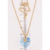 Кулон Xuping колір 18K з кр-ми Swarovski на ланцюжку Кристальне серце Ocean Delite довжина 40-45см х 2см фото №2