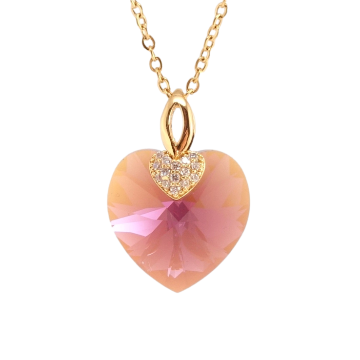 Кулон Xuping колір 18K з кр-ми Swarovski на ланцюжку Кристальне серце Light Amethyst довжина 40-45см х фото №11 Кулон Xuping колір 18K з кр-ми Swarovski на ланцюжку Кристальне серце Light Amethyst довжина 40-45см х фото №11