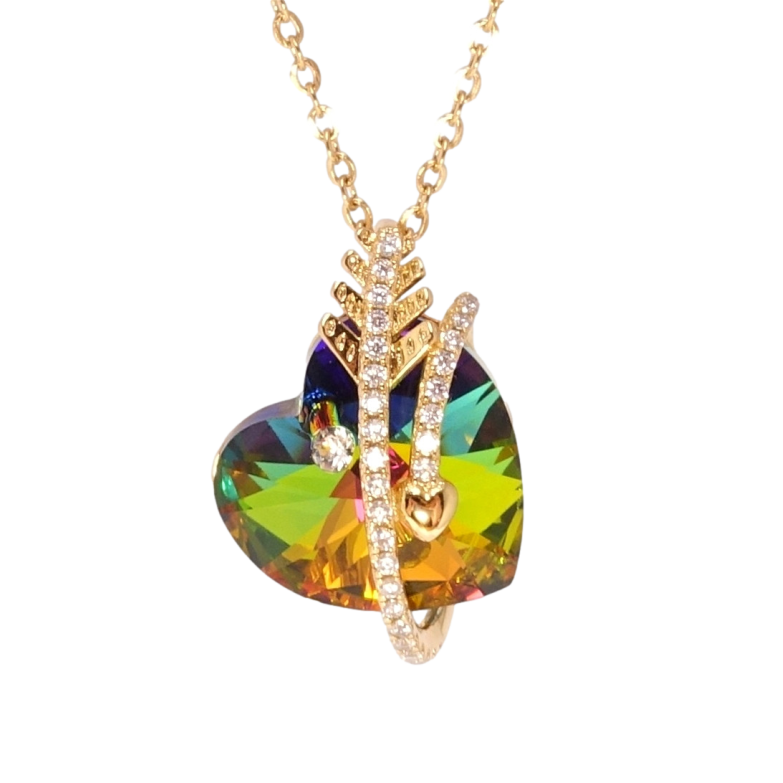 Кулон Xuping колір 18K з кр-ми Swarovski на ланцюжку Сердечко Vitrail Medium зі стрілою довжина 40-45см х фото №7 Кулон Xuping колір 18K з кр-ми Swarovski на ланцюжку Сердечко Vitrail Medium зі стрілою довжина 40-45см х фото №7