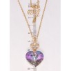 Кулон Xuping колір 18K з кр-ми Swarovski на ланцюжку Сердечко Paradise Shine довжина 40-45см х 2см фото №2