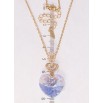 Кулон Xuping колір 18K з кр-ми Swarovski на ланцюжку Серце Lavender Delite довжина 40-45см х 2см фото №2
