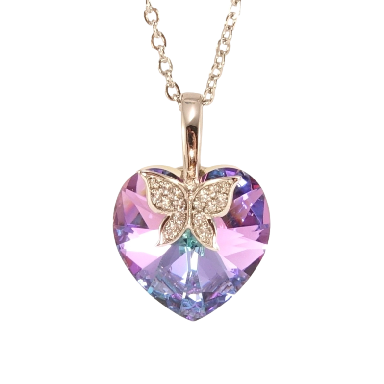 Кулон Xuping колір Родій з кр-ми Swarovski на ланцюжку Кристальне серце Paradise Shine довжина 40-45см х 2мм фото №2 Кулон Xuping колір Родій з кр-ми Swarovski на ланцюжку Кристальне серце Paradise Shine довжина 40-45см х 2мм фото №2