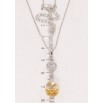 Кулон Xuping колір Родій з кр-ми Swarovski на ланцюжку Витончена підвіска з кристалом Light Topaz довжина 39-45см х фото №2 Кулон Xuping колір Родій з кр-ми Swarovski на ланцюжку Витончена підвіска з кристалом Light Topaz довжина 39-45см х фото №2