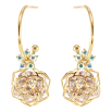 Сережки Xuping колір 14K з кристалами Swarovski пусети "Квіточки з кристалами АВ на дужках" фото №2 Сережки Xuping колір 14K з кристалами Swarovski пусети "Квіточки з кристалами АВ на дужках" фото №2