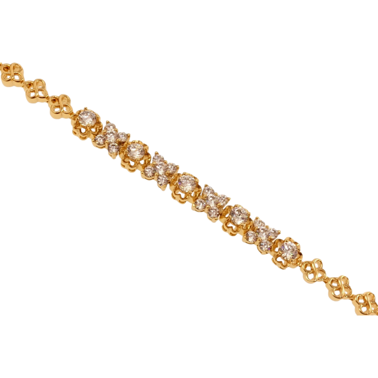 Браслет Xuping Позолота 18K Цветочное плетение инкрустация цирконием длина с доп.замком 17.5,20см х 6мм фото №18 Браслет Xuping Позолота 18K Цветочное плетение инкрустация цирконием длина с доп.замком 17.5,20см х 6мм фото №18