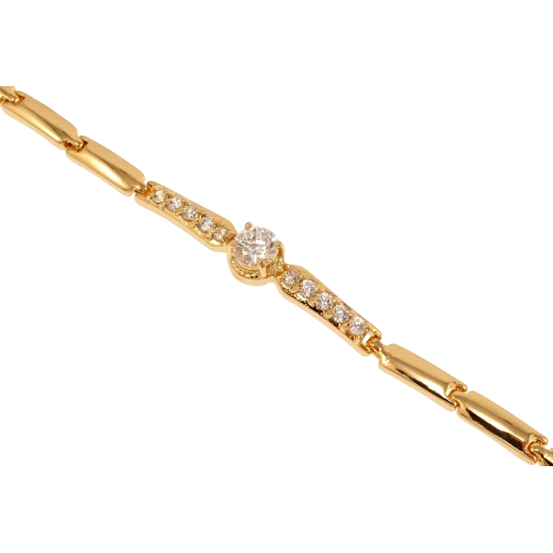 Браслет Xuping Позолота 18K Ніжність довжина з дод. замком 17.5,20.5см х 4мм фото №5 Браслет Xuping Позолота 18K Ніжність довжина з дод. замком 17.5,20.5см х 4мм фото №5