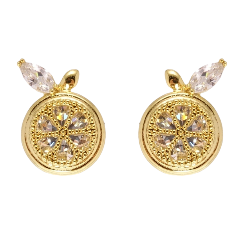 Серьги Xuping QQMM Позолота 14K пусеты Декоративные яблочки фото №4