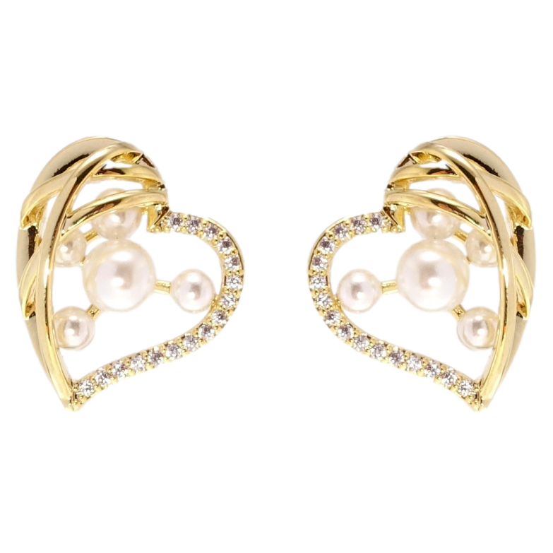 Сережки Xuping QQMM Позолота 14K пусети Елегантні серця фото №9 Сережки Xuping QQMM Позолота 14K пусети Елегантні серця фото №9