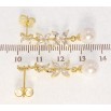 Сережки Xuping QQMM Позолота 14K пусети Кристальні квіточки з перлинами фото №2