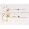 Сережки Xuping QQMM Позолота 14K пусети Рожеві кристальні квіточки на фото №2