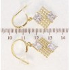 Серьги Xuping QQMM Позолота 14K пусеты Ромбы с кристаллами фото №2 Серьги Xuping QQMM Позолота 14K пусеты Ромбы с кристаллами фото №2