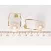 Сережки Xuping QQMM Позолота 14K пусети Перлини на прямокутниках фото №2 Сережки Xuping QQMM Позолота 14K пусети Перлини на прямокутниках фото №2