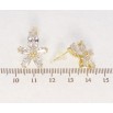 Серьги Xuping QQMM Позолота 14K пусеты Кристальные цветочки фото №2