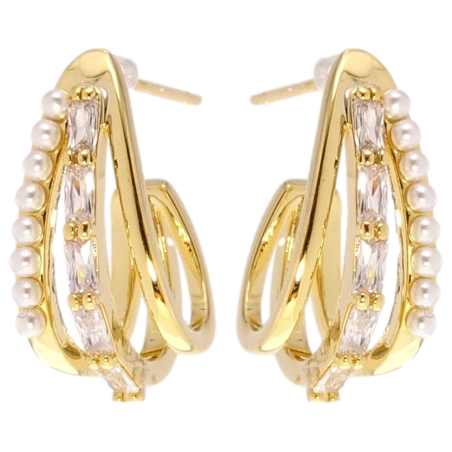 Серьги Xuping QQMM Позолота 14K пусеты Мистерия фото №1 Серьги Xuping QQMM Позолота 14K пусеты Мистерия фото №1