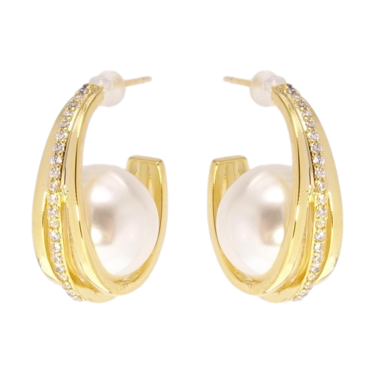 Серьги Xuping QQMM Позолота 14K пусеты Дуги с жемчужинами фото №15 Серьги Xuping QQMM Позолота 14K пусеты Дуги с жемчужинами фото №15