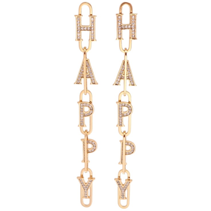 Серьги Xuping QQMM Позолота 18K пусеты Happy фото №6 Серьги Xuping QQMM Позолота 18K пусеты Happy фото №6