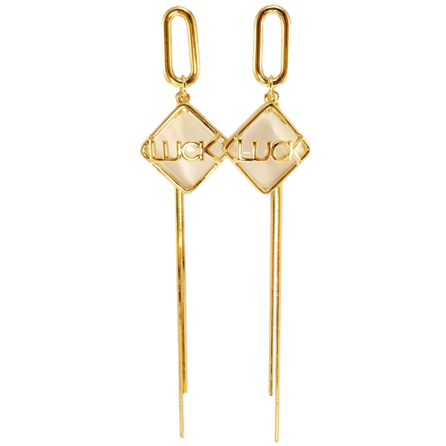 Сережки Xuping QQMM Позолота 14K пусети Luck фото №1