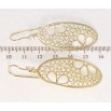Серьги Xuping QQMM Позолота 14K французский замок Ажурные овалы фото №2 Серьги Xuping QQMM Позолота 14K французский замок Ажурные овалы фото №2