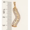 Кулон Xuping Позолота 18K + Родий Декоративная подвеска с цирконием для цепочки до 5мм фото №2 Кулон Xuping Позолота 18K + Родий Декоративная подвеска с цирконием для цепочки до 5мм фото №2
