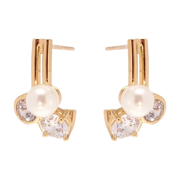 Серьги Xuping Позолота 18K пусеты Абстракция фото №19
