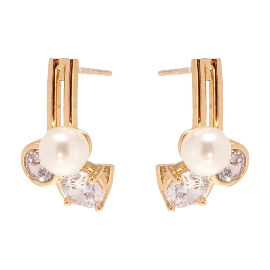 Серьги Xuping Позолота 18K пусеты Абстракция фото №1 Серьги Xuping Позолота 18K пусеты Абстракция фото №1