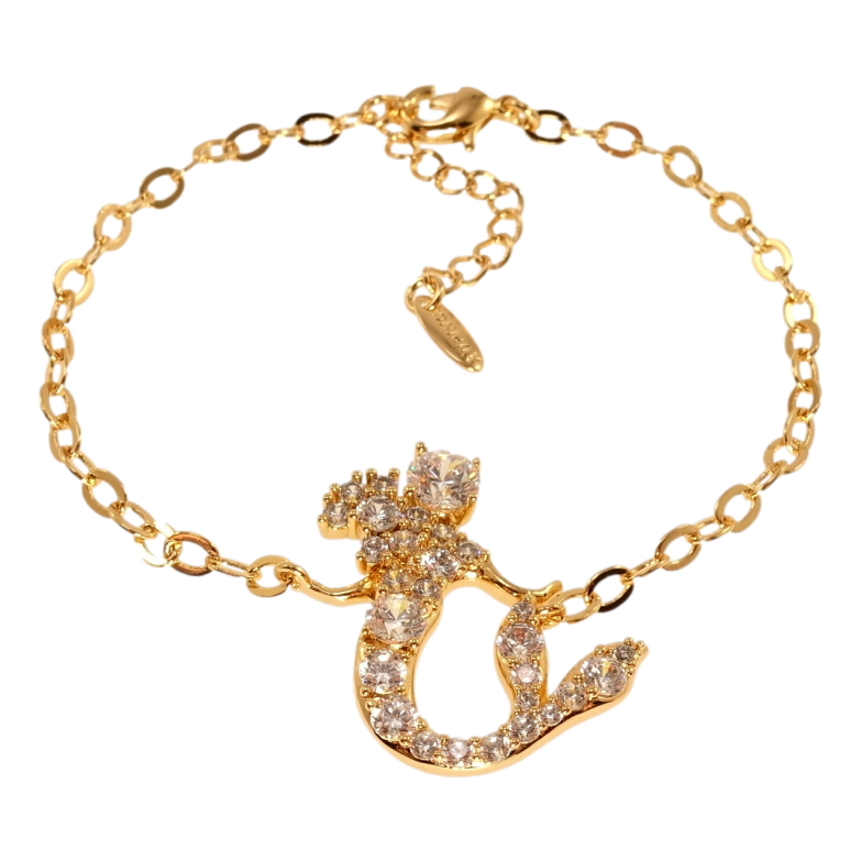 Браслет Xuping Позолота 18K Якорное плетение с вставкой русалка длина с доп.цеп. 16.5-19.5см х 3мм фото №15