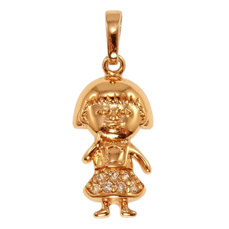 Кулон Xuping Позолота 18K Девочка для цепочки до 5мм фото №1 Кулон Xuping Позолота 18K Девочка для цепочки до 5мм фото №1