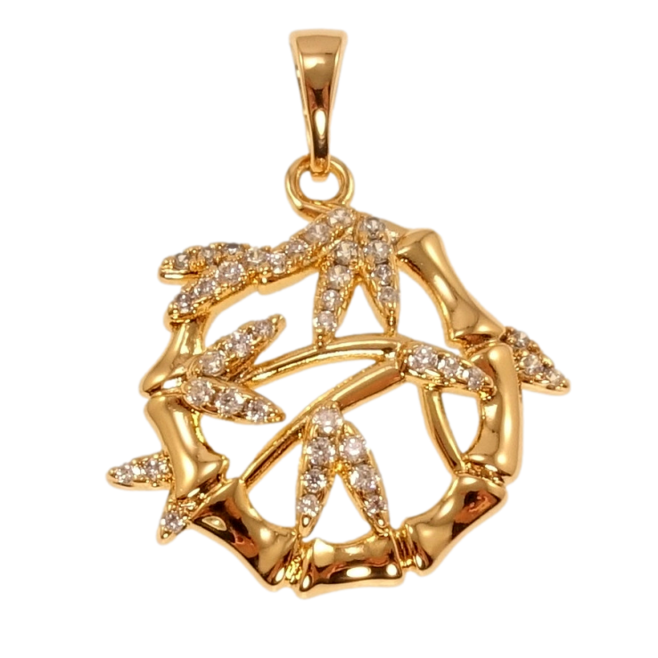 Кулон Xuping Позолота 18K Бамбуковая роща для цепочки до 5мм фото №23