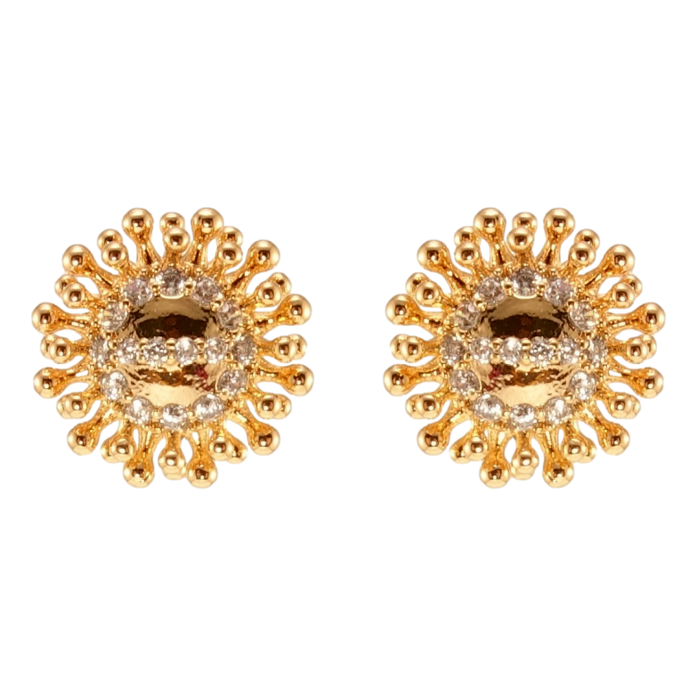 Сережки Xuping QQMM Позолота 18K пусети Квіточки фото №2 Сережки Xuping QQMM Позолота 18K пусети Квіточки фото №2