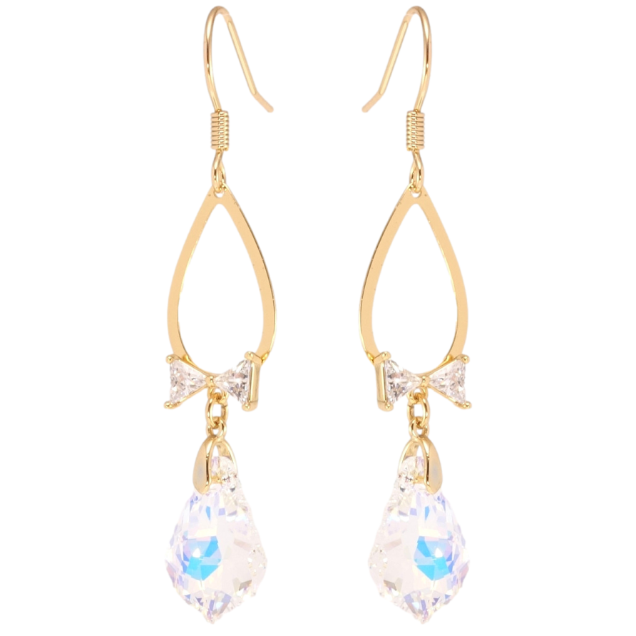 Серьги Xuping цвет 18K с кристаллами Swarovski французский замок Капельки с кристаллами Shimmer фото №1 Серьги Xuping цвет 18K с кристаллами Swarovski французский замок Капельки с кристаллами Shimmer фото №1