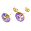 Серьги Xuping цвет 18K с кристаллами Swarovski пусеты "Кристалл Paradise Shine" ø 12мм фото №2