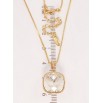 Кулон Xuping цвет 18K с кр-ми Swarovski на цепочке Кристалл Clear 14х14мм длина 41-46см фото №2