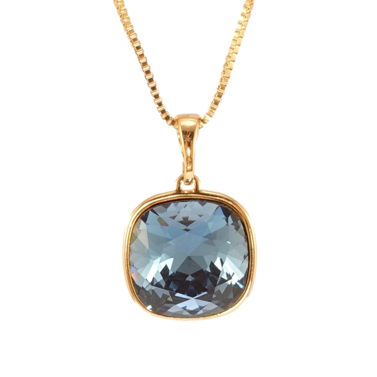 Кулон Xuping колір 18K з кр-ми Swarovski на ланцюжку Кристал Montana 14х14мм довжина 41-46см фото №15 Кулон Xuping колір 18K з кр-ми Swarovski на ланцюжку Кристал Montana 14х14мм довжина 41-46см фото №15