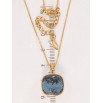Кулон Xuping цвет 18K с кр-ми Swarovski на цепочке Кристалл Montana 14х14мм длина 41-46см фото №2
