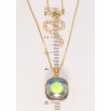 Кулон Xuping цвет 18K с кр-ми Swarovski на цепочке Кристалл Peridot Shimmer 14х14мм длина 41-46см фото №2