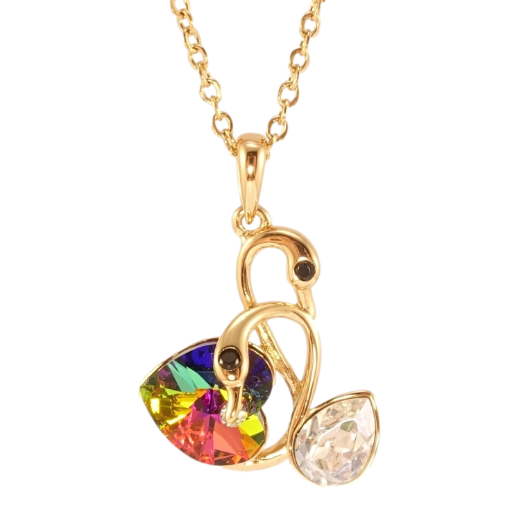 Кулон Xuping колір 18K з кр-ми Swarovski на ланцюжку Лебеді з кристалом Vitrail Medium довжина 40-45см фото №20 Кулон Xuping колір 18K з кр-ми Swarovski на ланцюжку Лебеді з кристалом Vitrail Medium довжина 40-45см фото №20