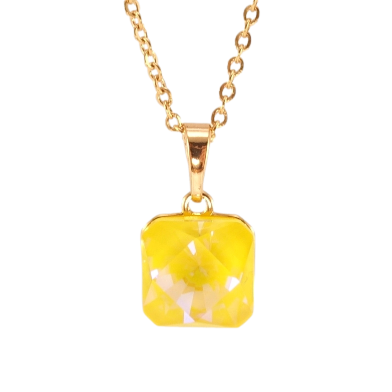 Кулон Xuping колір 18K з кр-ми Swarovski на ланцюжку Кристал Sunshine Delite 10х10мм довжина 40-45см фото №5 Кулон Xuping колір 18K з кр-ми Swarovski на ланцюжку Кристал Sunshine Delite 10х10мм довжина 40-45см фото №5