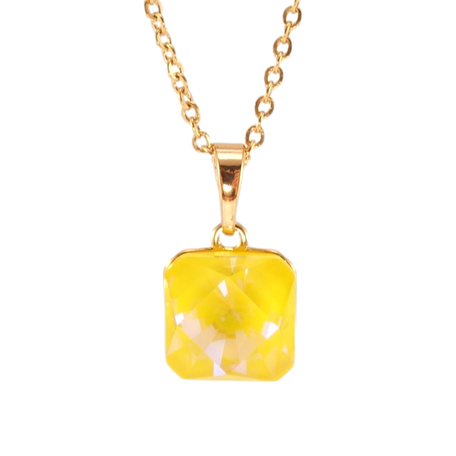 Кулон Xuping колір 18K з кр-ми Swarovski на ланцюжку Кристал Sunshine Delite 10х10мм довжина 40-45см фото №1 Кулон Xuping колір 18K з кр-ми Swarovski на ланцюжку Кристал Sunshine Delite 10х10мм довжина 40-45см фото №1