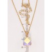 Кулон Xuping колір 18K з кр-ми Swarovski на ланцюжку Кристал АВ 10х10мм довжина 40-45см фото №2 Кулон Xuping колір 18K з кр-ми Swarovski на ланцюжку Кристал АВ 10х10мм довжина 40-45см фото №2